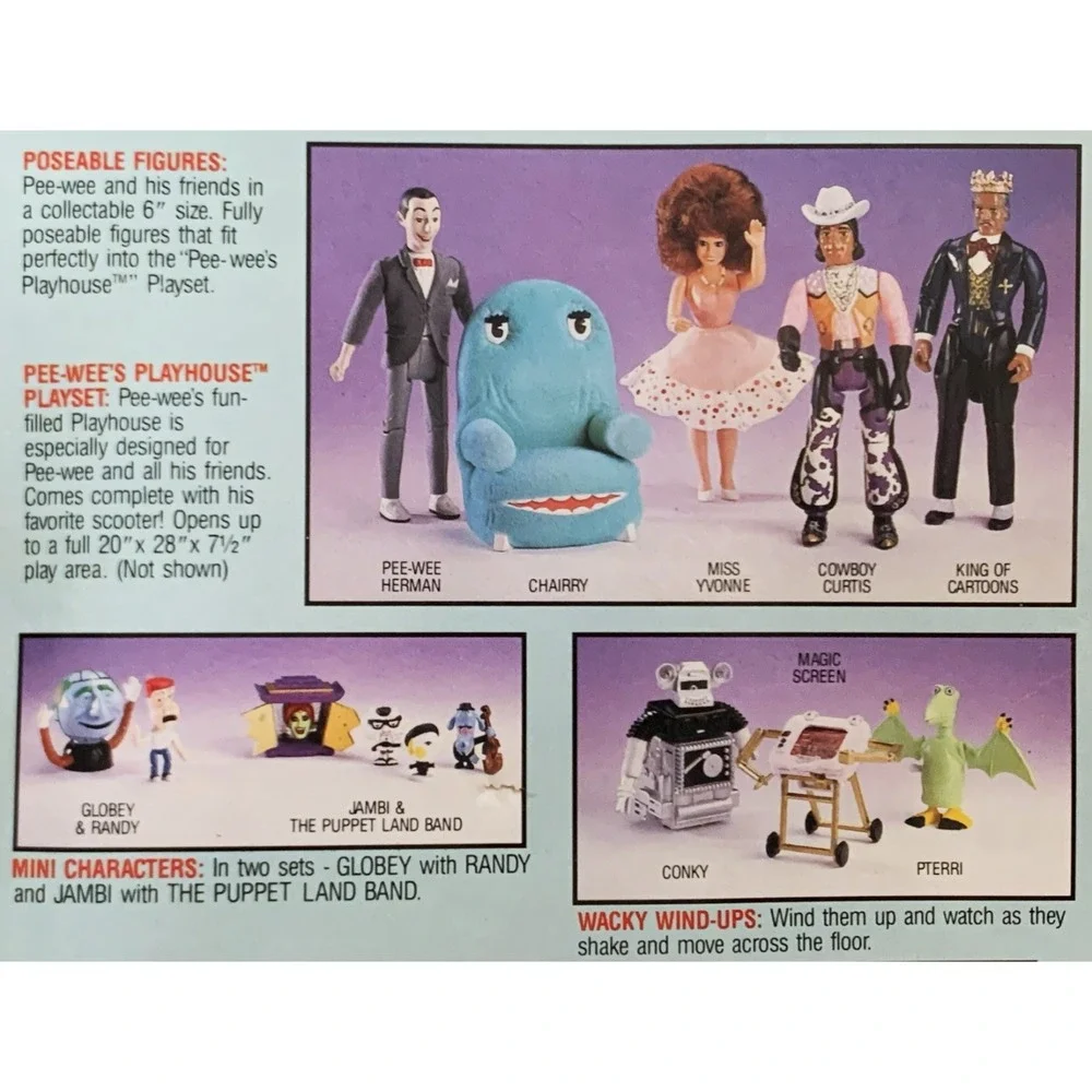 1988 Matchbox Playhouse Pee-Wee Herman, Scooter & Helmet Figure Set Sealed READ - Picture 16 of 16